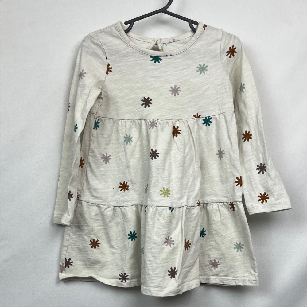 Little Co by Lauren Conrad Fall Print organic cotton long sleeve dress size 2T